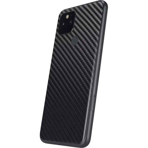 Black Carbon Fiber Specialty Texture Material Google Pixel 5 Skin